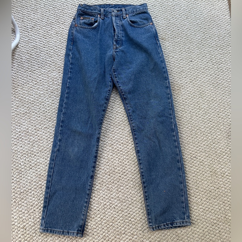 Vintage Calvin Klein Mom Straight Leg Jeans 4 - Picture 4 of 9